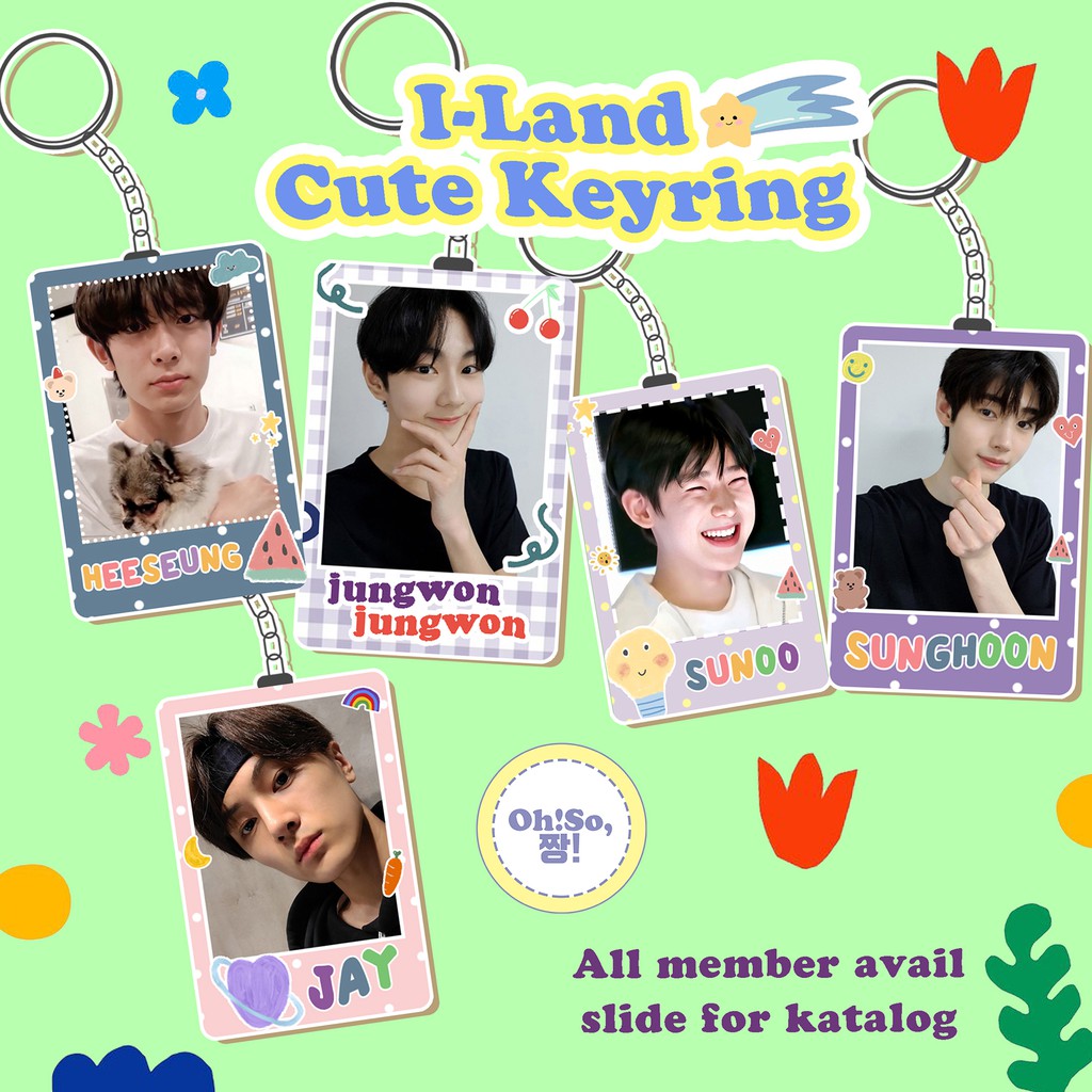 I-LAND ENHYPEN CUTE CLEAR KEYRING KEYCHAIN GANTUNGAN KUNCI