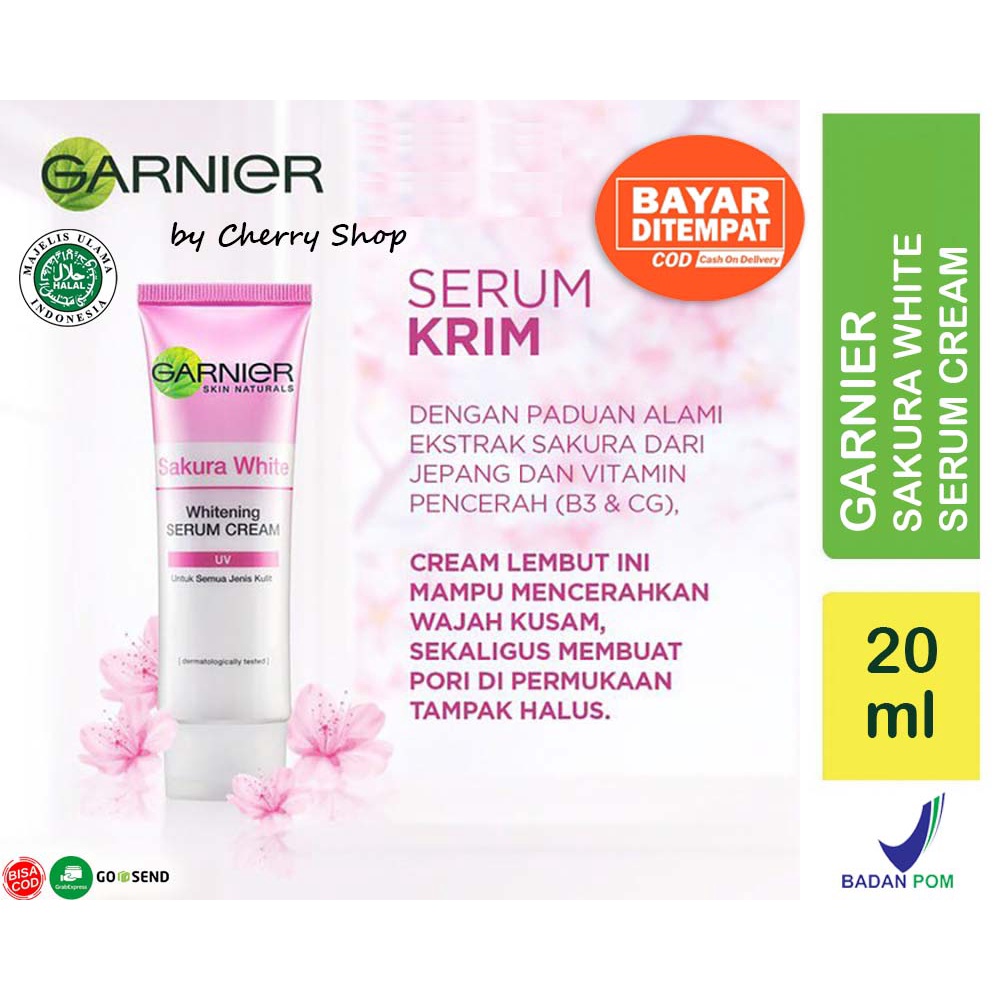 Garnier Sakura White Whitening Serum Cream UV 20mL