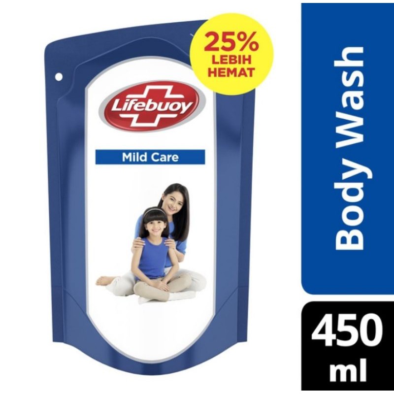 Lifebuoy milik care biru sabun mandi cair 400 ml