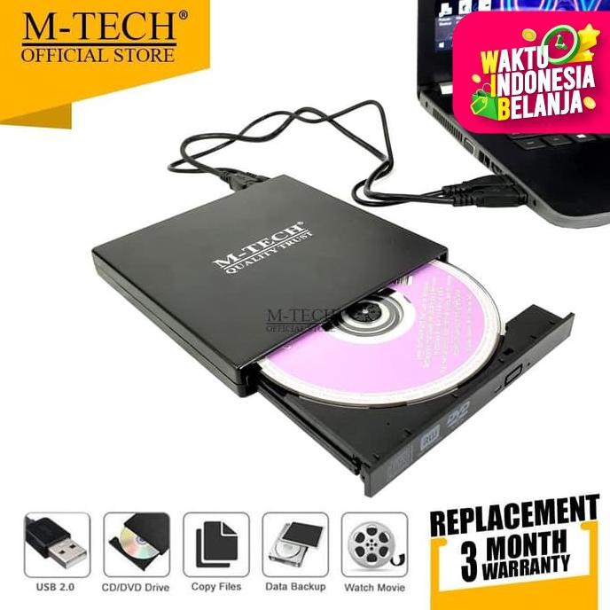 M-Tech Original Eksternal DVD RW Laptop PC USB 2.0 External DVD