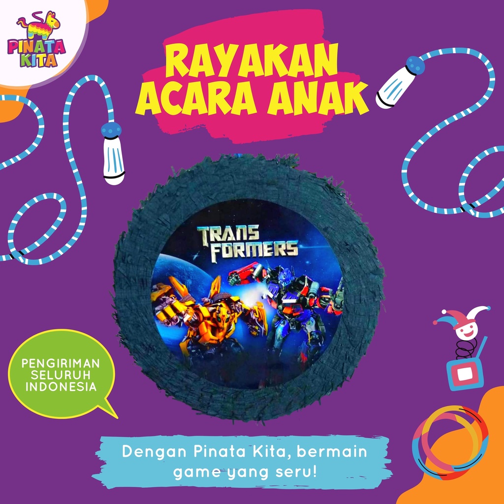 Pinata bulat transformers / Pinata transformer / pinata transformers /pinata tabung transformers / p