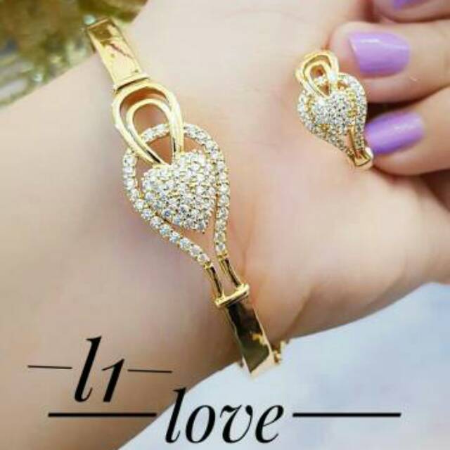 Xuping set perhiasan lapis emas 24k 1843