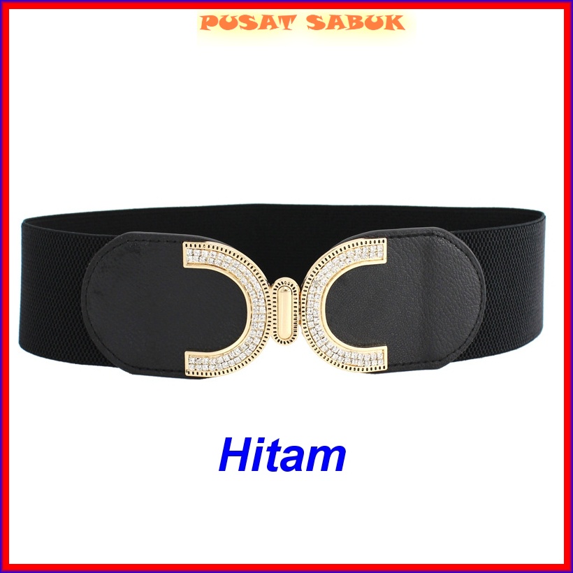 Gesper Cewek Ikat Pinggang Sabuk Wanita Belt Fashion Korea Karet obi Import Gold Oby Murah Baru cm