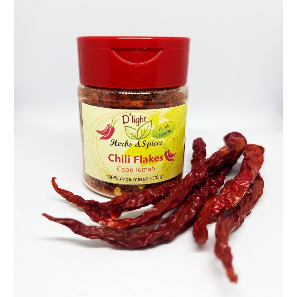 Chili Flakes 20gr / Bubuk Cabe Cabai Kasar Tanpa Pewarna - Tanpa Pengawet - 100% Murni