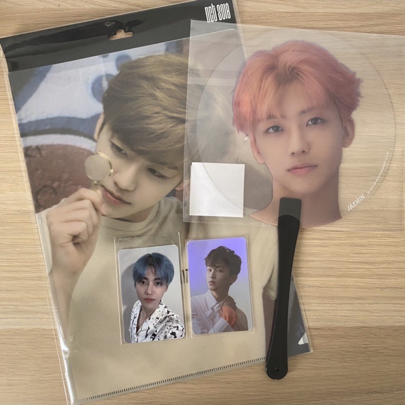 Clear fan wgu, file l-holder empathy, pc yizhiyu jaemin, photocard holo note mark NCT DREAM 127