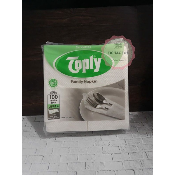 Tissue Toply 100pcs / Tissue Toply /Tisu Toply / Tisu Sendok