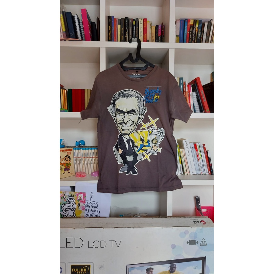 Kaos Jose Mourinho Treble Inter Milan size L second/preloved
