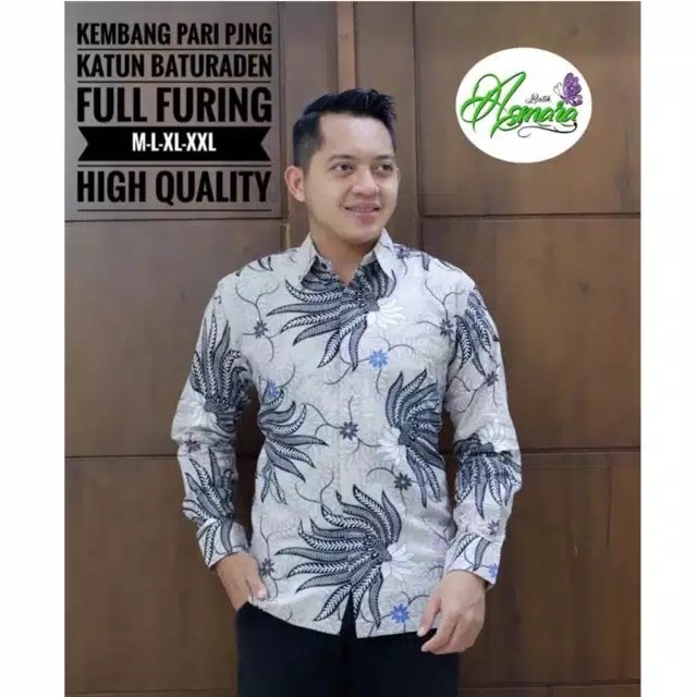 Batik Kembang Pari Full Furing Katun Halus Sragenan Size M-xxl Asli Solo