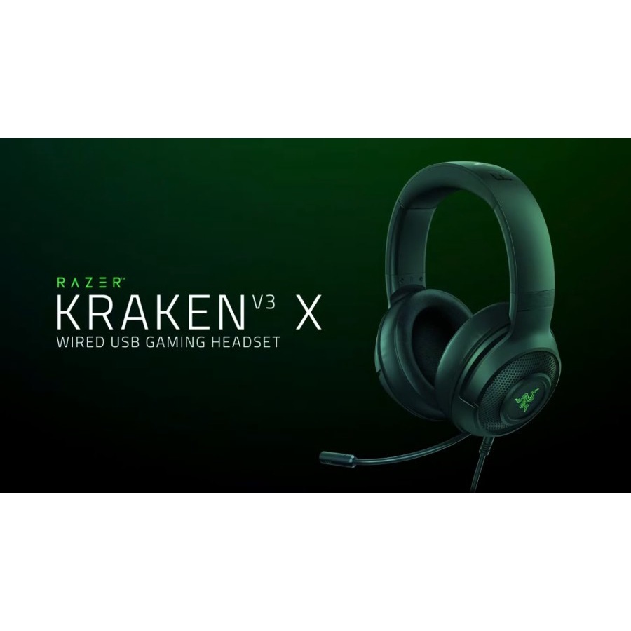 Razer Kraken V3 X Chroma Gaming Headset Surround 7.1 V3X Wired USB