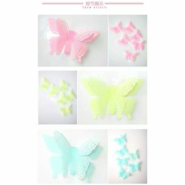 Butterfly 3D glow in the dark