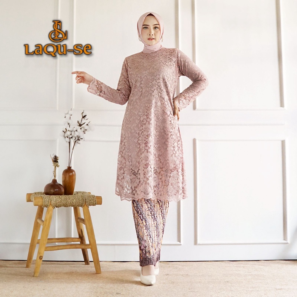 Stelan Kebaya Tunik Brokat Kebaya Wisuda Set Kebaya Tunik Kebaya Kondangan Tunik Brokat Terbaru By Laquse Kebaya