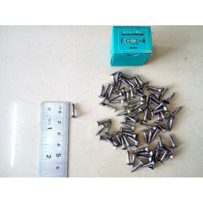 Sekrup Skrup Kayu Tapping Screw 1/2&quot; x 4 ( + ) 1ktk