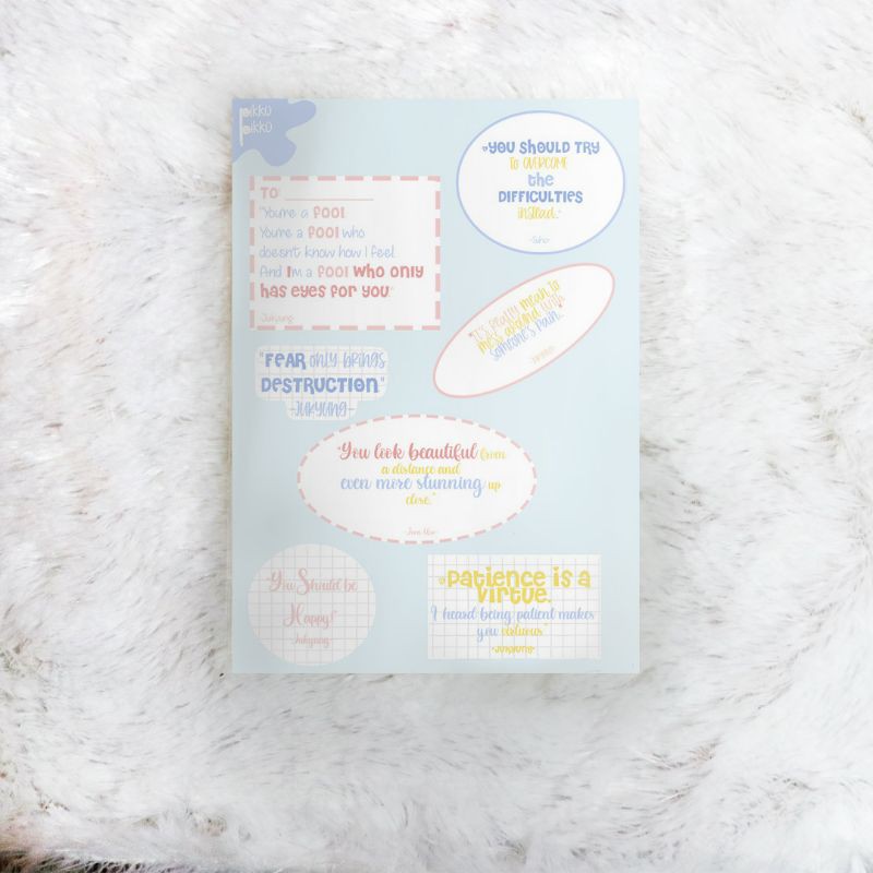 

FAVORITE QUOTES STICKER | STICKER AESTHETIC LUCU MURAH