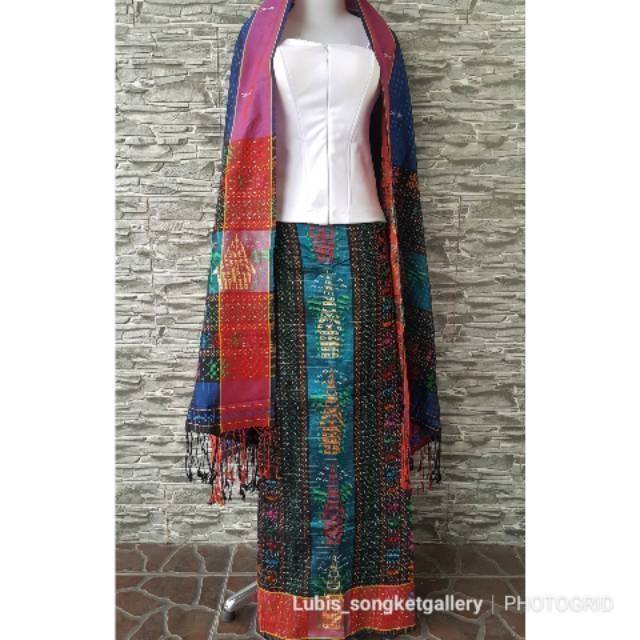 Harga Promo Songket Sadum Semi Sutra Motif Rumah Sopo Batak