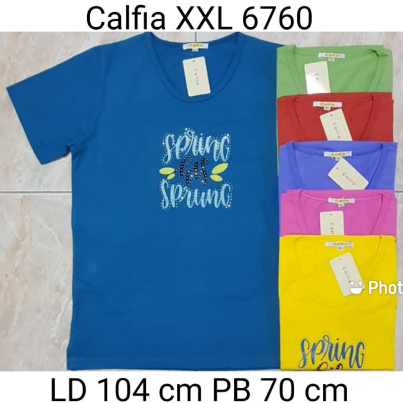 Kaos Wanita Calfia import size XXL