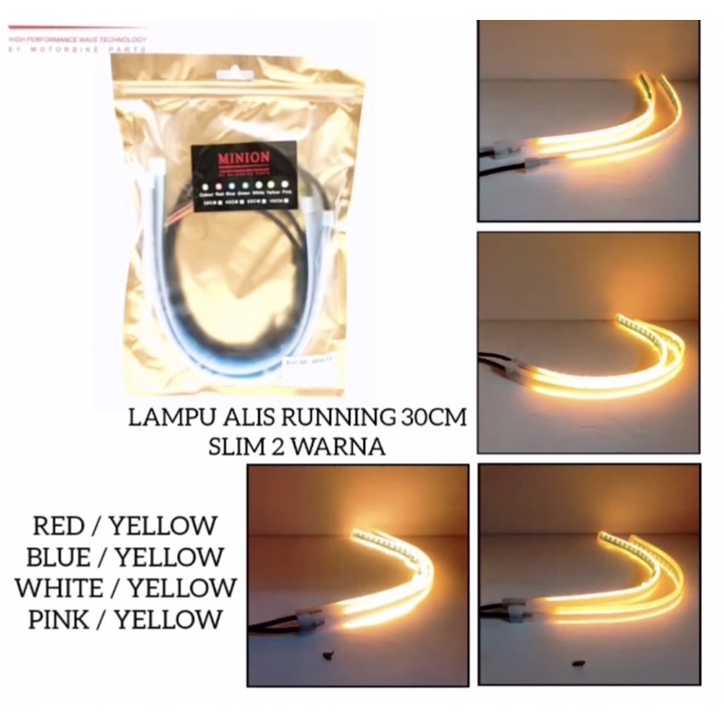 LAMPU ALIS RUNNING 30cm isi 2pc harga 2pc lampu alis 30 gerak running