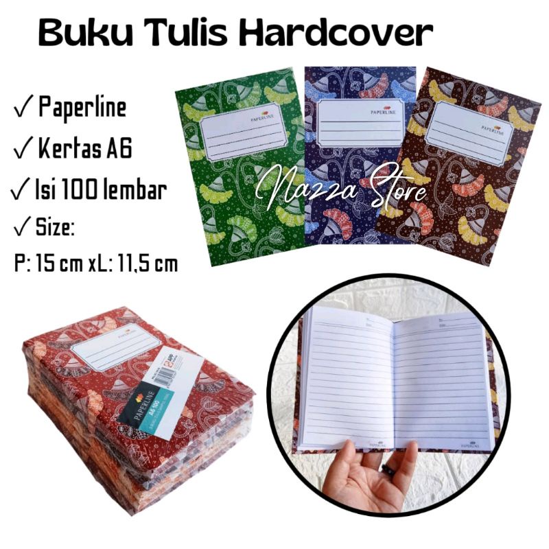 

Paperline Buku Tulis Hardcover A6 isi 100 lembar