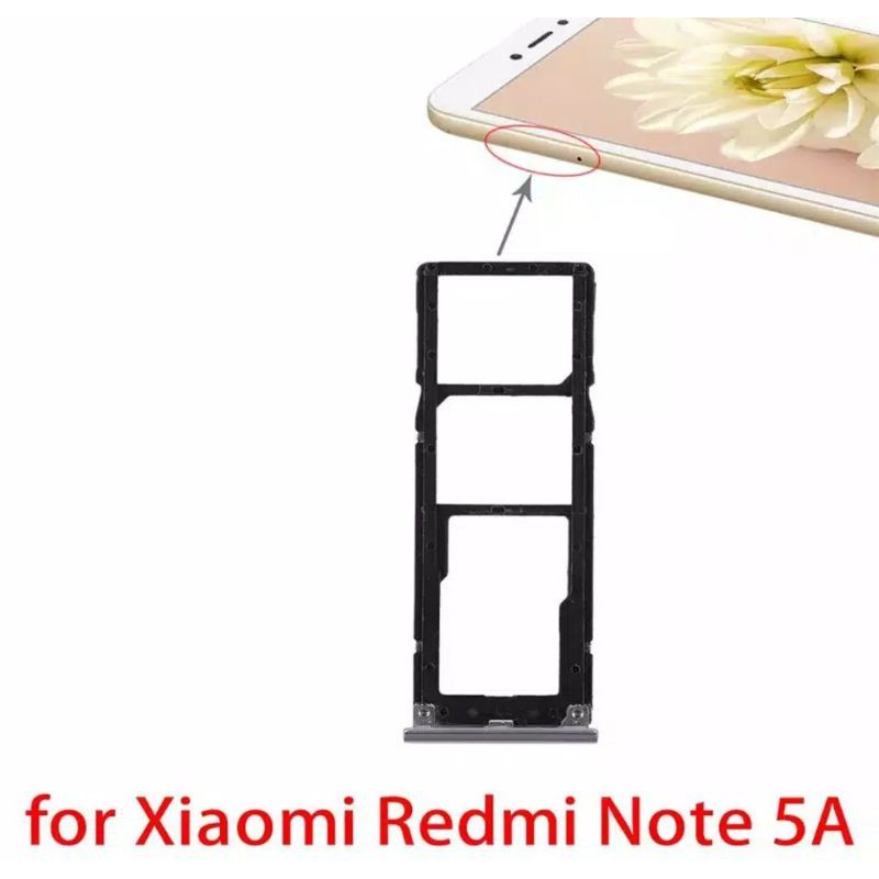 sim tray tempat kartu sim xiaomi redmi note 5a original