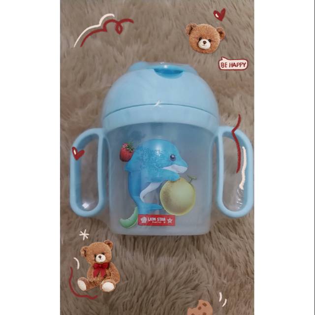 Botol minum anak/ bayi/ balita/ mimi mug sedotan/ lion star GL-75