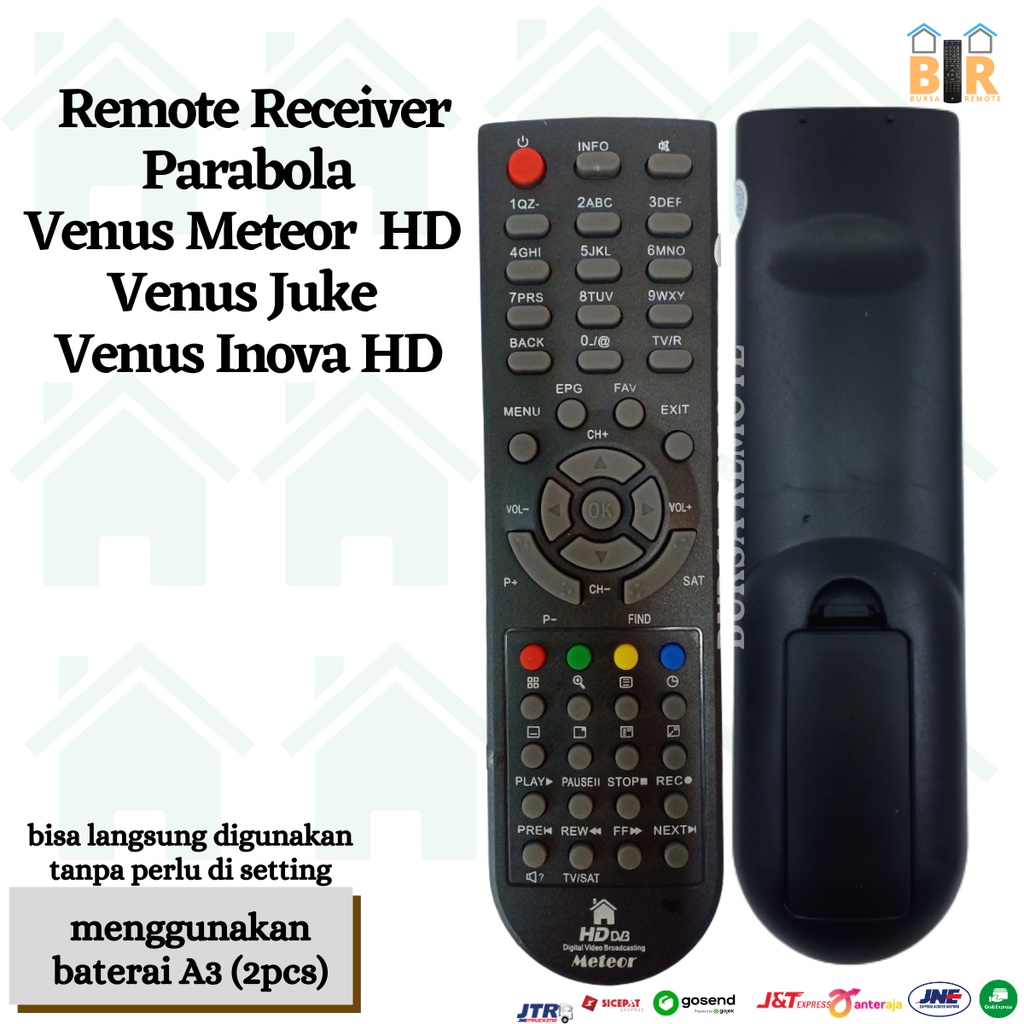 Remot / Remote Receiver Parabola VENUS METEOR HD / Venus Juke / Venus Inova HD tanpa setting