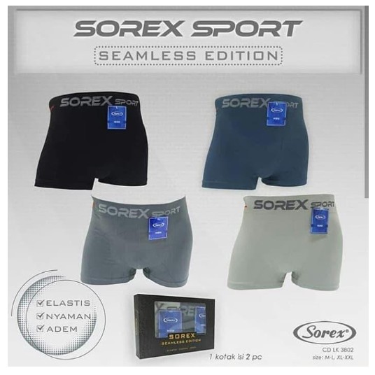 SEXY7 - GROSIR ECERAN SOREX M3802 Cd Boxer Celana Dalam Pria MURAH BERKUALITAS