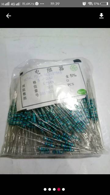 Resistor (R) 1/2 watt 1 pack