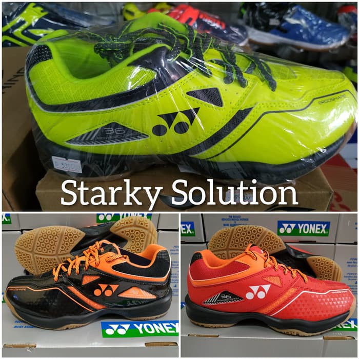 Yonex SHB36 SHB 36 EX Power Cushion Sepatu Bulutangkis - Hitam