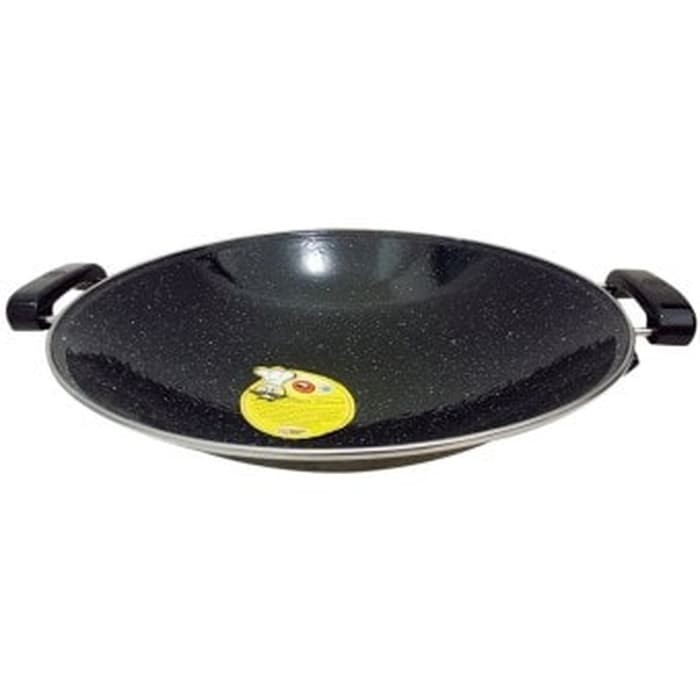 Wajan Enamel Marble Royal Wok Panda MASPION 40 CM Wajan Motif Marble