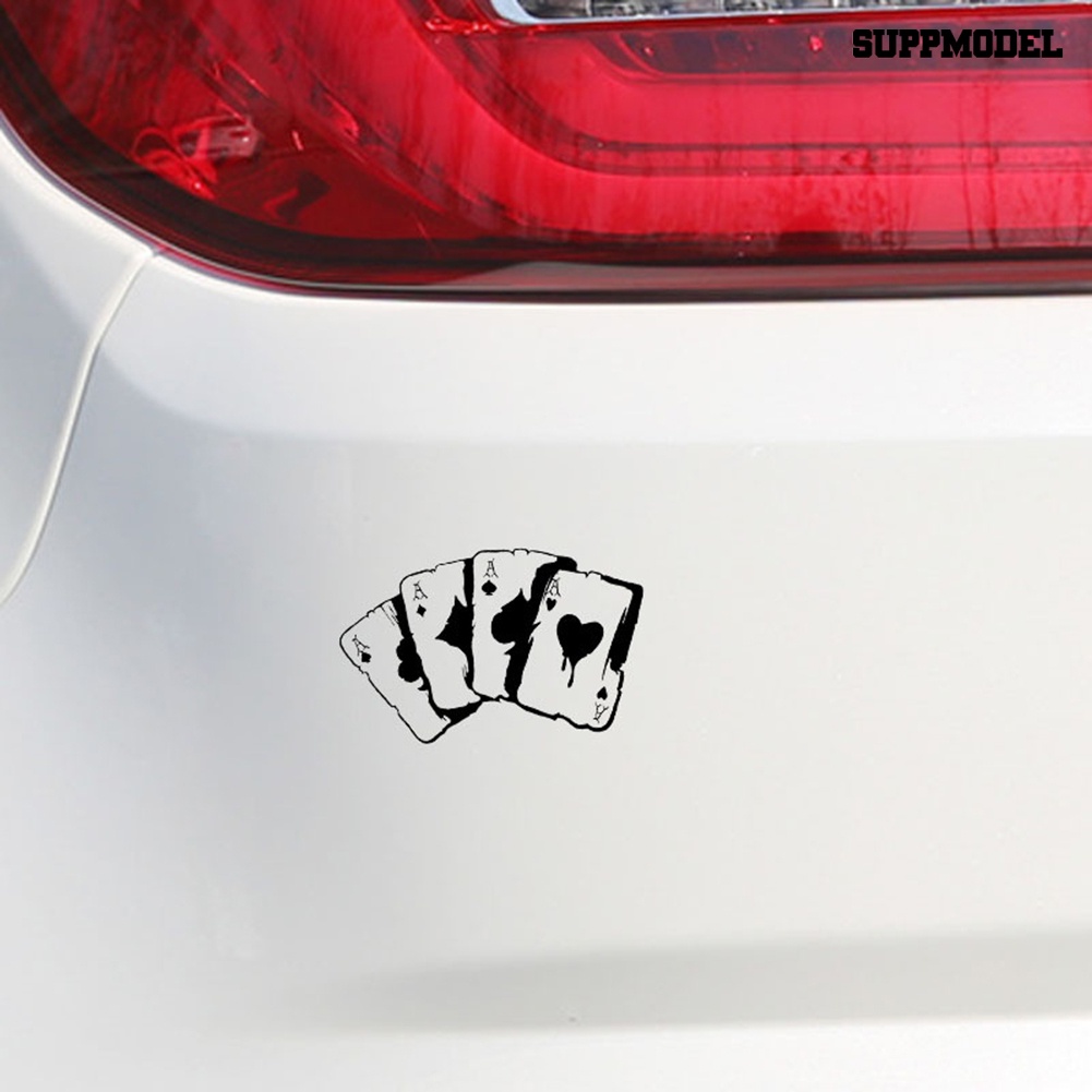 Stiker Reflektif Motif Kartu Poker Untuk Mobil / Motor