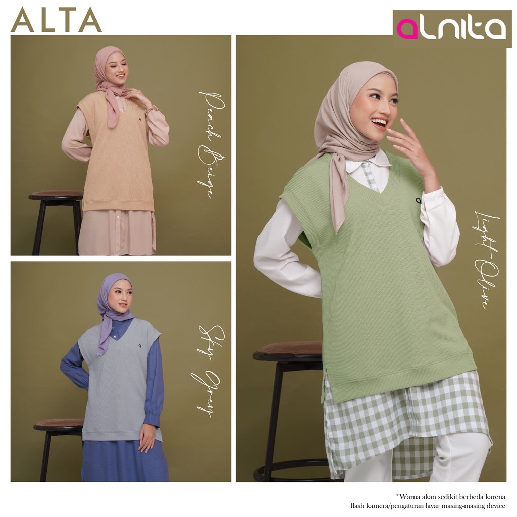 Alnita Alta Bahan Paloma  Outer Modis Kekinian Fashionable design Simple