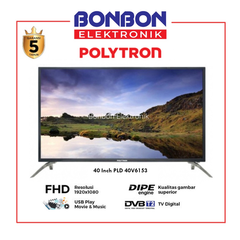 Polytron LED Digital TV 40 Inch PLD 40V6153 Full HD