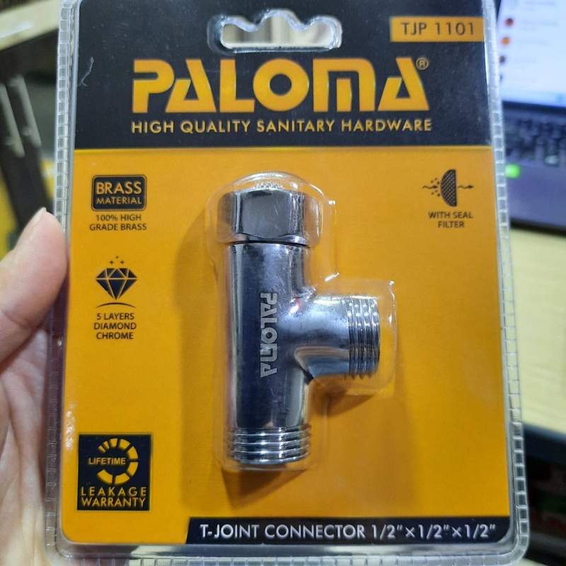 PALOMA TJP 1101 SAMBUNGAN NEPEL T CLOSET TOILET WC CONECTOR 1/2 INCH CHROME