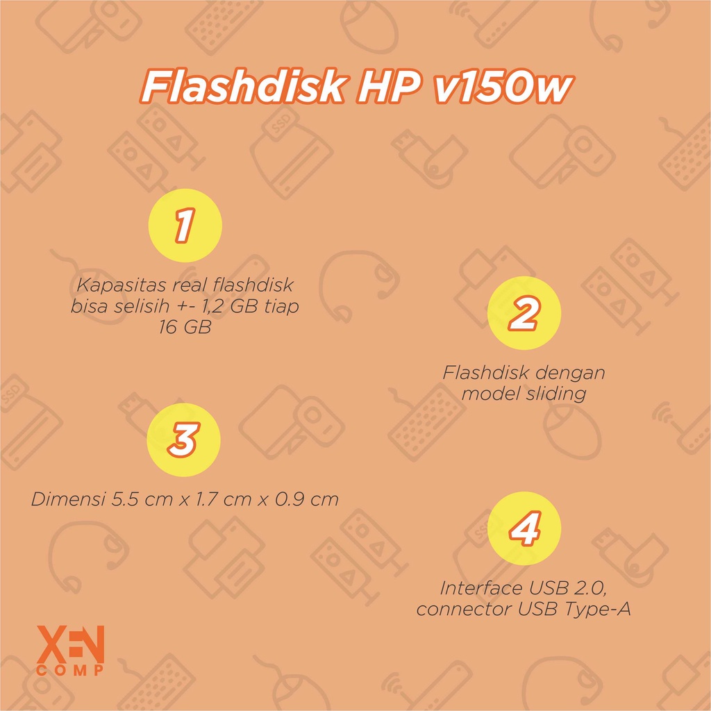 Flashdisk HP v150 16GB / 32GB USB 2.0 Original