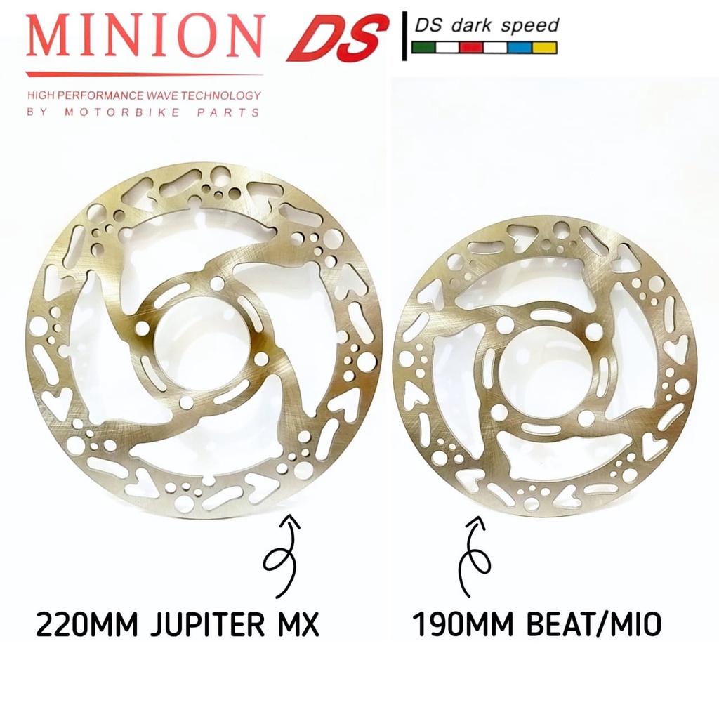 DISC PIRINGAN CAKRAM DEPAN 4 LUBANG BAUT MODEL POLOS TITANIUM UKURAN 190MM & 220MM TERSEDIA MOTOR MI