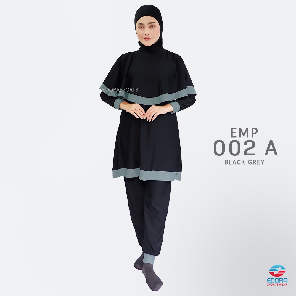 Baju Renang Wanita Muslimah Hijab Syari Dewasa Jumbo Premium EMP EDORA