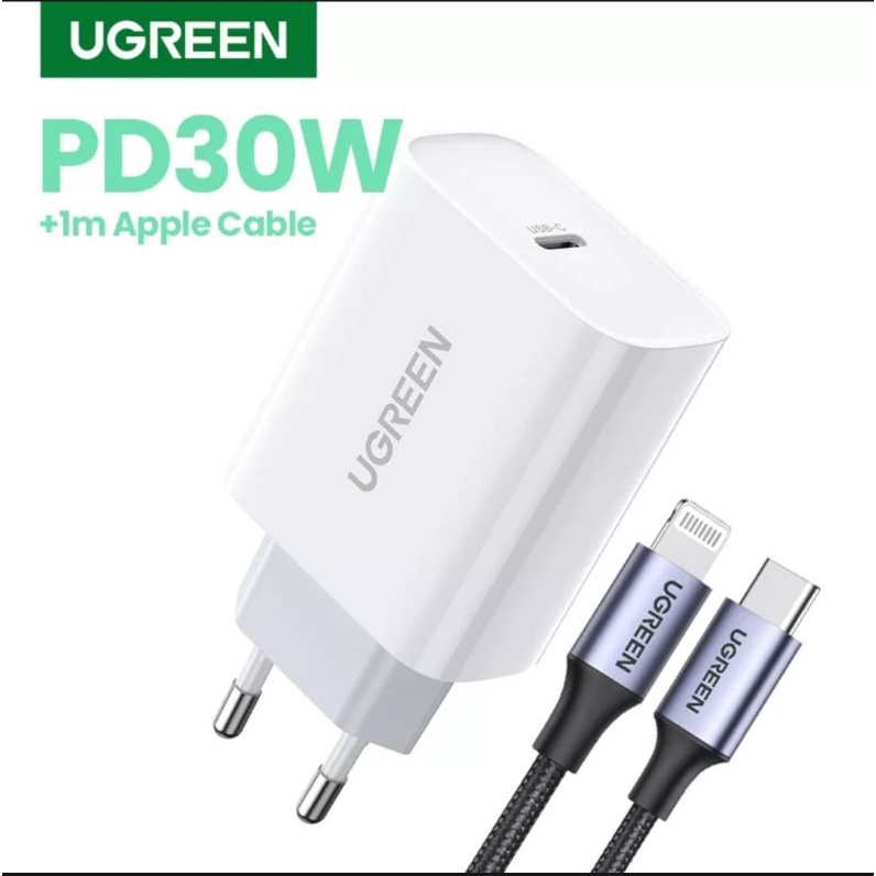 Ugreen GaN Nexode Charger 30W Usb C to Type C for iPhone 15 Samsung MacBook SFC AFC TURBO CHARGE Fast Charging Original