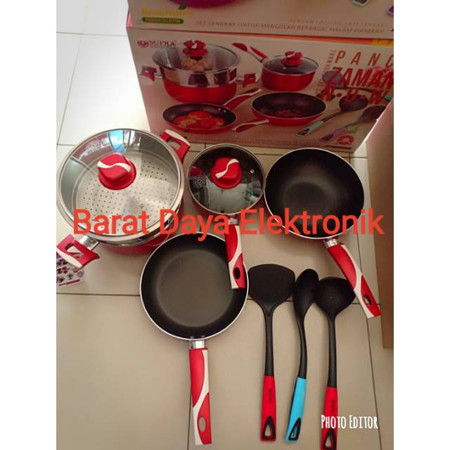 SUPRA PANCI 10 PCS PANCI SET ZAMAN NOW (TEFLON TERBAIK) Anti lengket