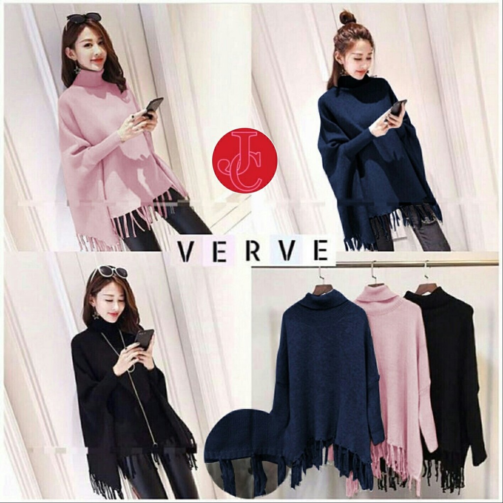 Batwing Verve Outer Cewek Kekinian Sweater Batwing Blouse Batwing BARANG BERKUALITAS PALING KECE