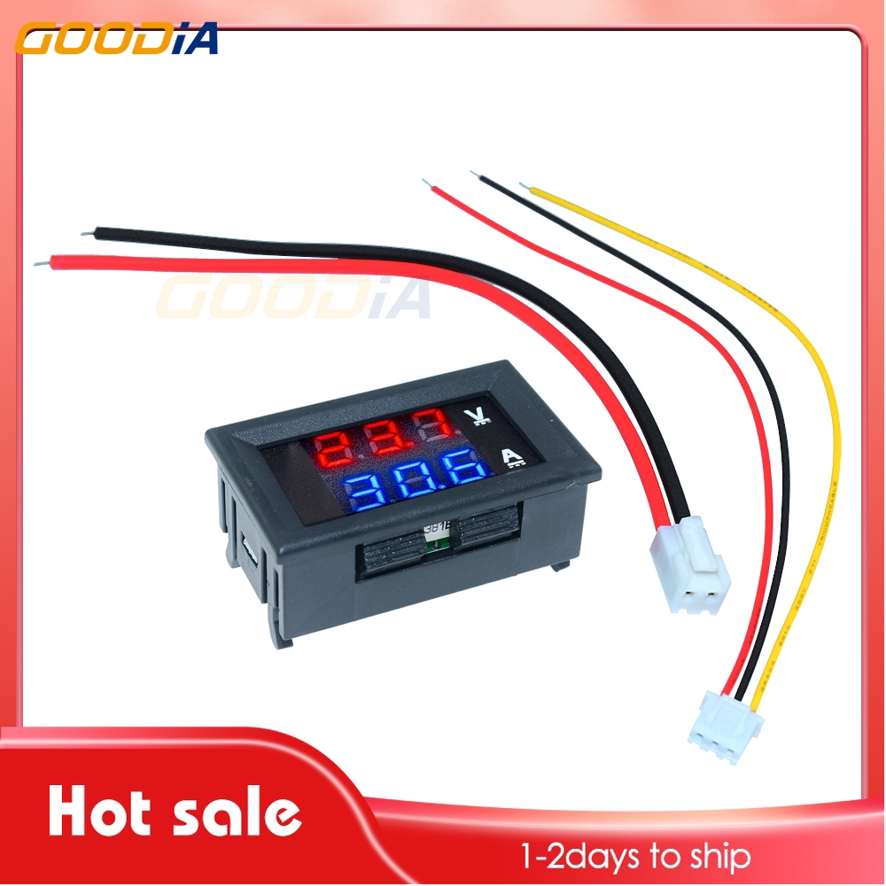 Voltmeter Ammeter Digital DC100V 10A / 50A / 100A Dengan Display LED