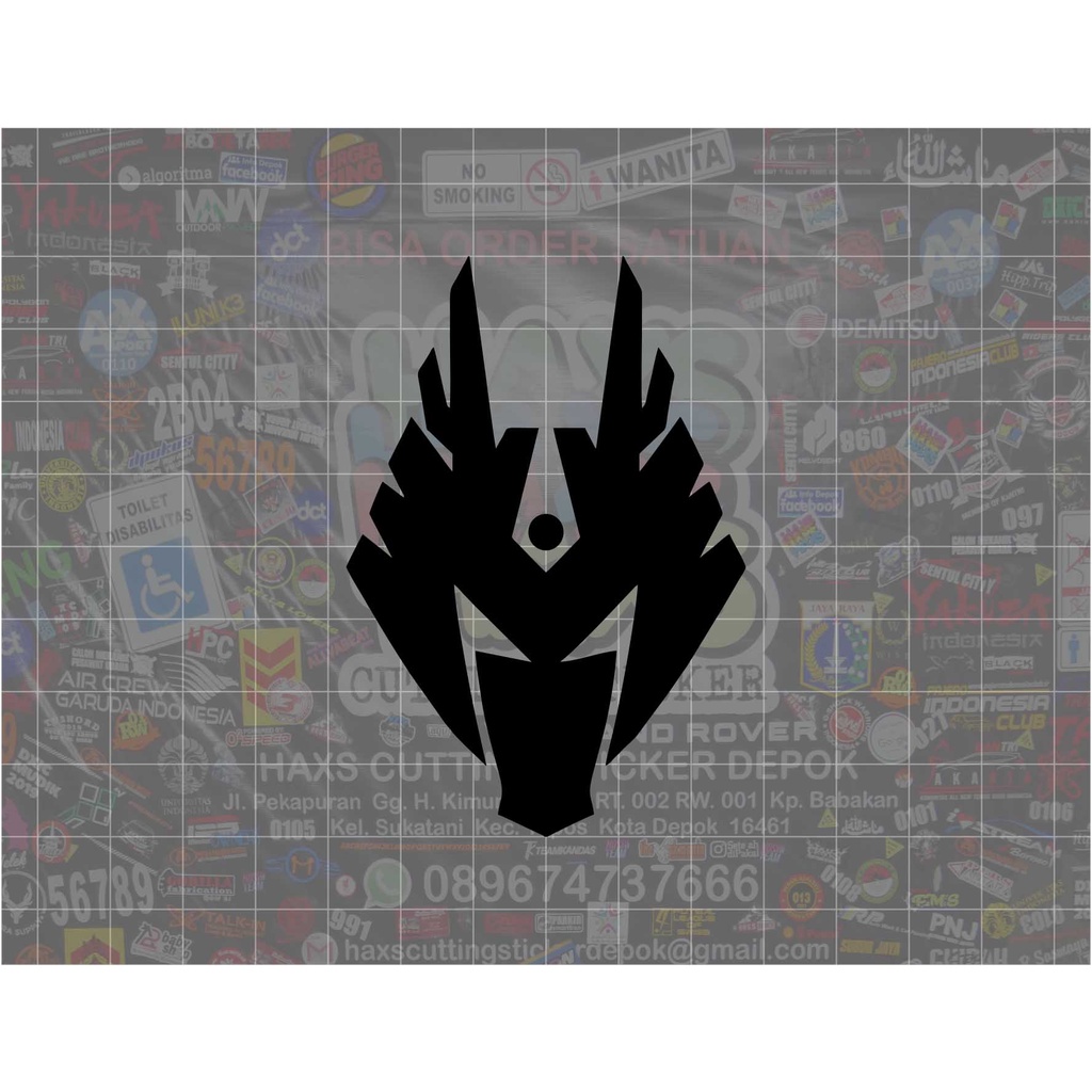 Cutting Sticker Logo Kamen Rider Ryuki Ukuran 5,5 Cm Untuk Motor Mobil