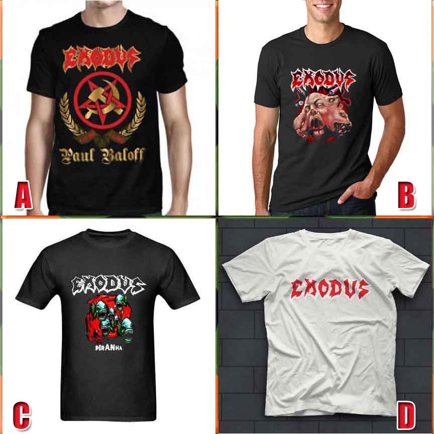 Kaos Exodus Band Casual Tshirt Bahan Katun