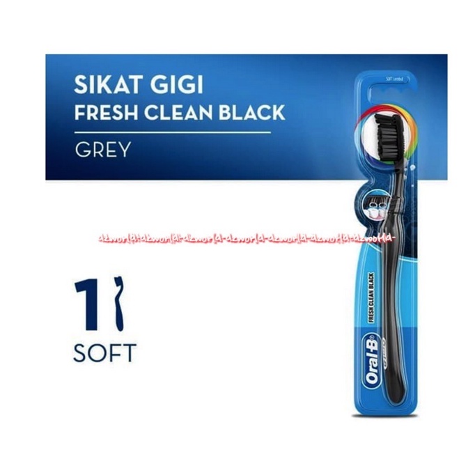 Oral-B Fresh Clean Black Toothbrush Sikat Sikat Gigi Hitam Ujung Lancip Oralb Tooth Brush Blak Oral B