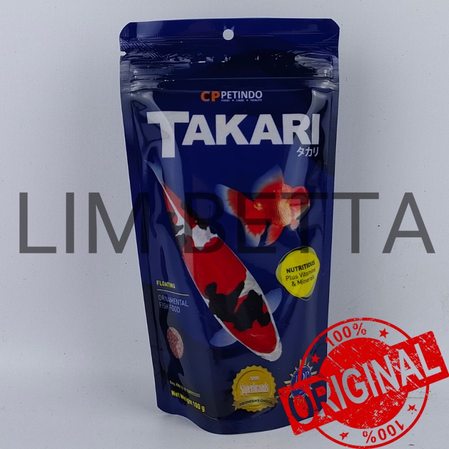 TAKARI 100 GRAM / MAKANAN IKAN KOI DAN KOKI 100 GRAM