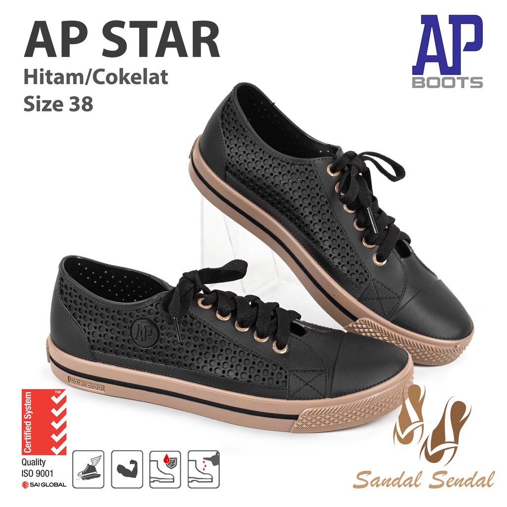 Sepatu AP STAR Hitam Coklat- Sepatu Kets By AP Boots