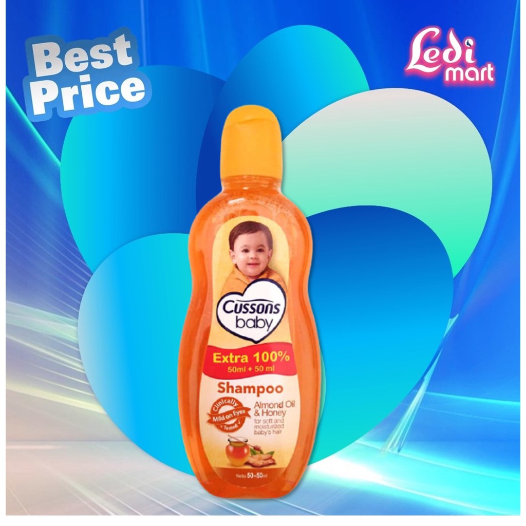 ORIGINAL Cussons Baby Shampoo 100ml+100 ml &amp; 50ml+50ml / Cusson Shampoo Bayi / LEDI MART