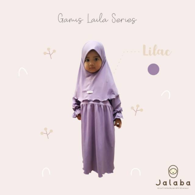 Gamis set Laila Lilac
