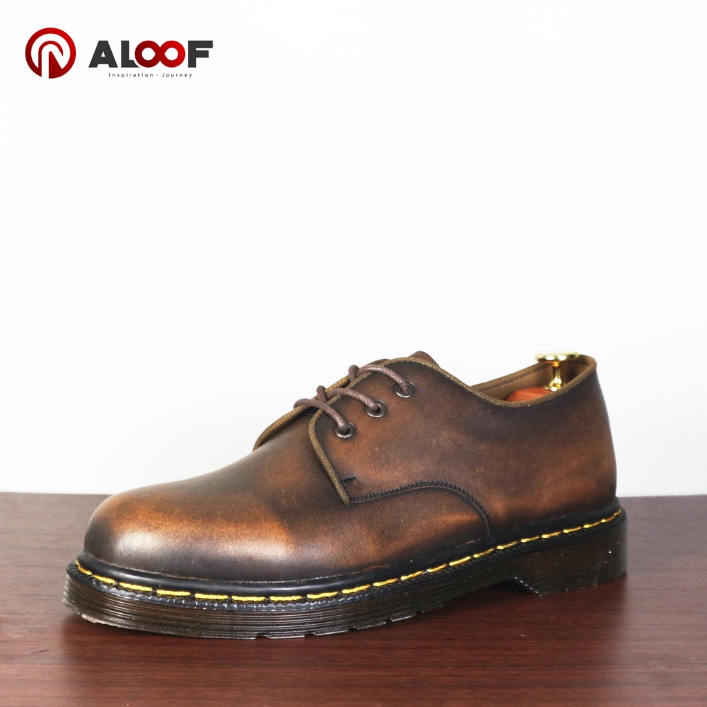38-45 Aloof DELOW - Sepatu Low Boots Formal Docmart Pria Original Kulit Asli-7