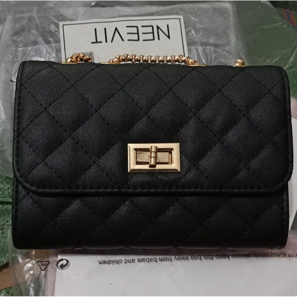 [TANG&amp;YENNY]  TAS WANITA SELEMPANG TAS IMPORT TAS PESTA TALI RANTAI GOLD#958