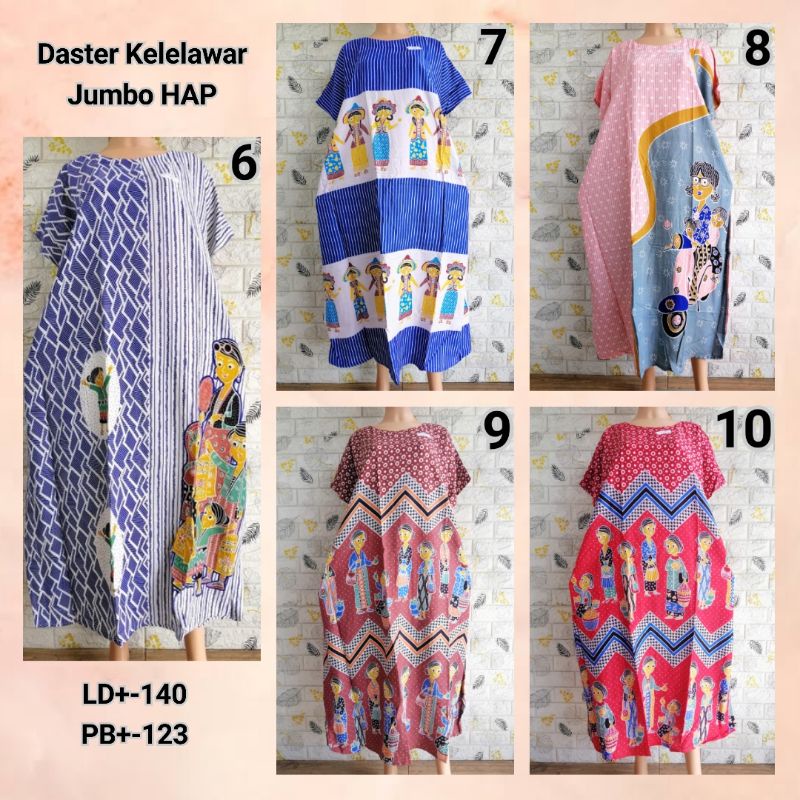 Daster Kelelawar Jumbo HAP Aneka Motif Lowo Bigsize Adem