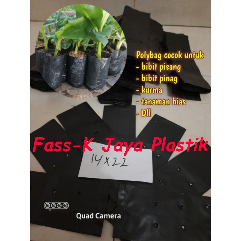 Polybag 14x22 / Polibag 14 x 22 / Polibeg bibit 500gr / Polibek / Kantong Tanaman / Plastik Tanaman